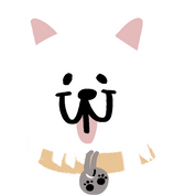 Doodle Headshot of a Samoyed